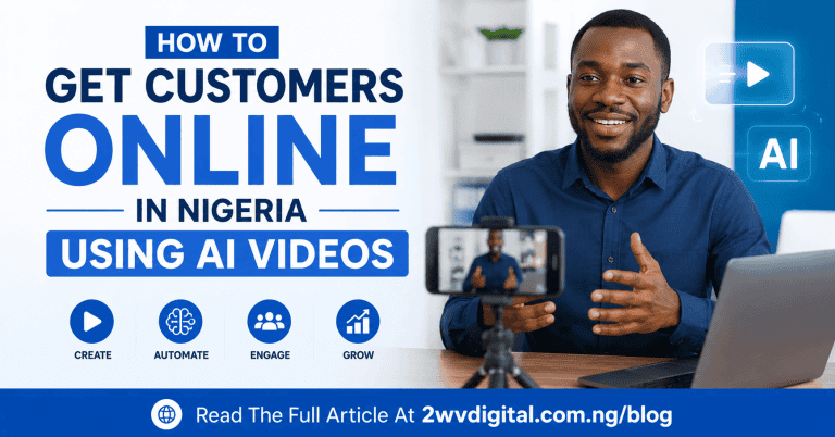 Nigerian business owner using AI video tools to get customers online